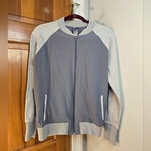 Champion Gray Rib Collar Cardio Shell Jacket Grey Sz Large